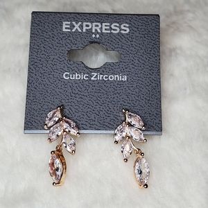 Cubic Zirconia Cluster Earrings